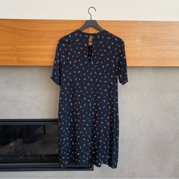 AND OTHER STORIES & Stockholm Atelier Bird Short Sleeve Black Dress, Size 6 - Picture 6 of 7